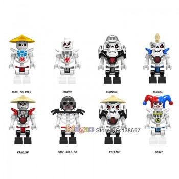 Legoings Ninjagoes Action Figure Bone Soldier Frakjaw Garmadon Weapon Skeleton Army Ninja Building Blocks gift Toys for Children