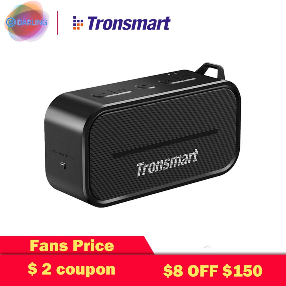Original Tronsmart Element T2 Bluetooth 4.2 Mini Speaker Water Resistant Outdoor Portable Speaker