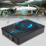 High Power Under-Seat Car Active Subwoofer Speaker 10 Inch 12V 600W Black Ultra-Thin Car Audio Active Sub Woofers Amplifier