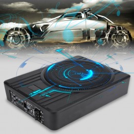 High Power Under-Seat Car Active Subwoofer Speaker 10 Inch 12V 600W Black Ultra-Thin Car Audio Active Sub Woofers Amplifier