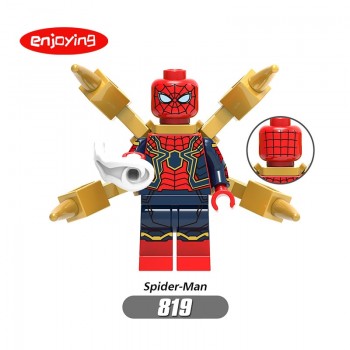 The Avengers 4 Figures Marvel Hulk Thanos Stan Lee Spiderman Toy Blocks Compatible Legoing Building Blocks DIY Toys for Children