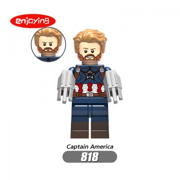 The Avengers 4 Figures Marvel Hulk Thanos Stan Lee Spiderman Toy Blocks Compatible Legoing Building Blocks DIY Toys for Children