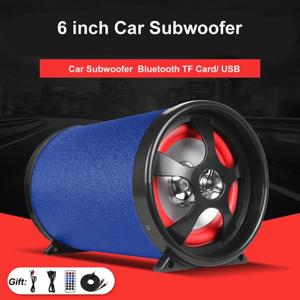 Universal Bluetooth 6 Inch 12V 24V 220V 80W HIFI Car Subwoofer Auto Audio Sound Super Bass Woofer Speaker For Motorcycle Home