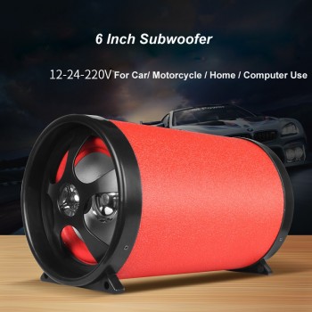 Universal Bluetooth 6 Inch 12V 24V 220V 80W HIFI Car Subwoofer Auto Audio Sound Super Bass Woofer Speaker For Motorcycle Home