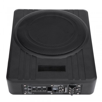 10in Ultrathin Car Active Subwoofer Audio Super Bass Enclosure Speaker Amplifier Active Woofer Under Seat Stereo Power Subwoofer
