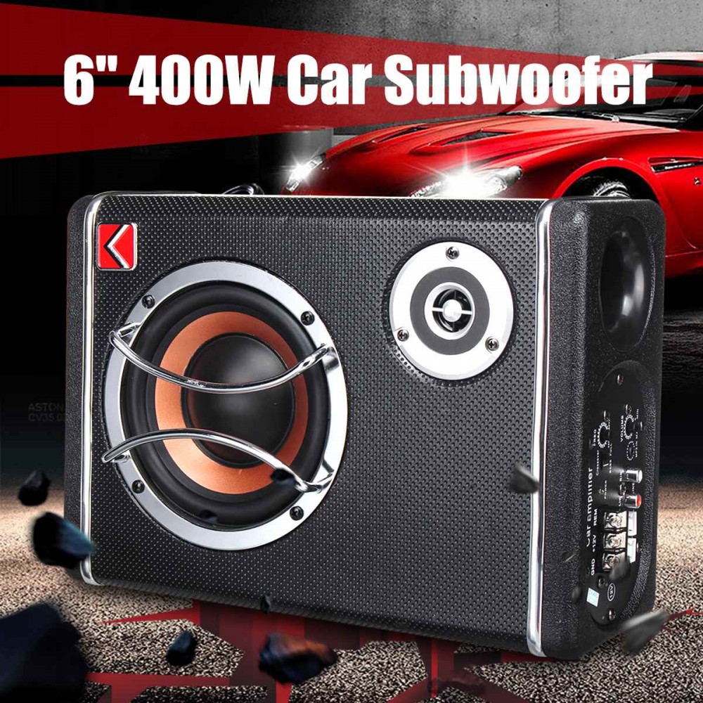 6 Inch 400W 12V Car Subwoofer Under Seat Sub Audio Speaker Music System Sound Car Speakers Subwoofer Car Audio Car Speaker