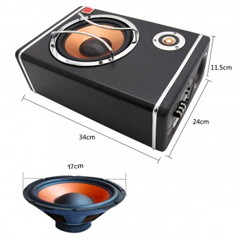 6 Inch 400W 12V Car Subwoofer Under Seat Sub Audio Speaker Music System Sound Car Speakers Subwoofer Car Audio Car Speaker