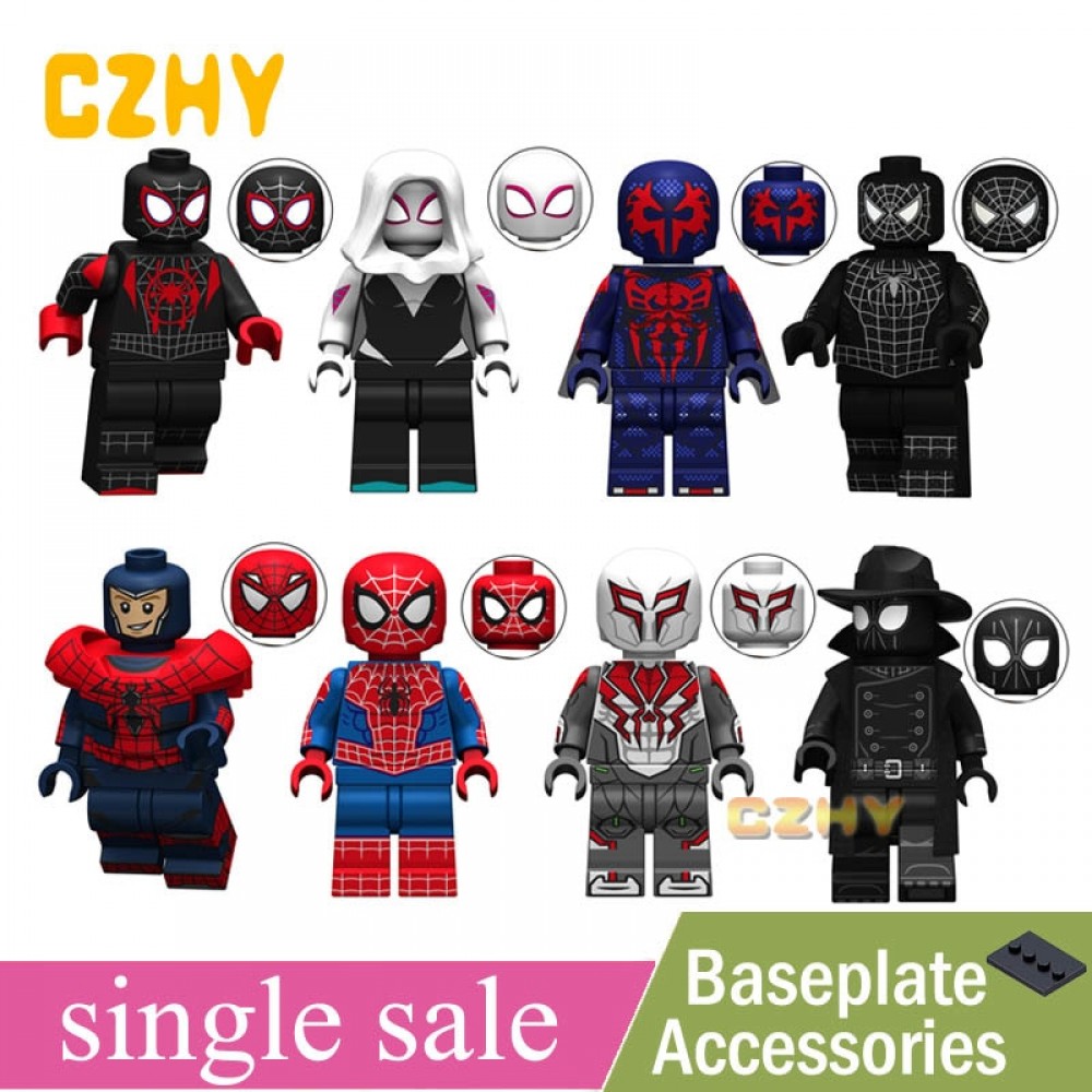 Marvel Ultimate Spider-Man Into the Spider-Verse Web Of Shadows Gwen Stacy Bricks Blocks Gift Toys Legoe Minifigured KT1016