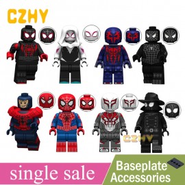 Marvel Ultimate Spider-Man Into the Spider-Verse Web Of Shadows Gwen Stacy Bricks Blocks Gift Toys Legoe Minifigured KT1016