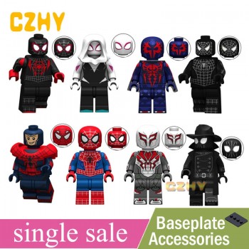 Marvel Ultimate Spider-Man Into the Spider-Verse Web Of Shadows Gwen Stacy Bricks Blocks Gift Toys Legoe Minifigured KT1016