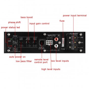 10 Inch 600W Car Speaker Truck Subwoofer Amplifier Amp Slim Under-Seat Super Bass  Car Subwoofer Amplifier Car Speaker