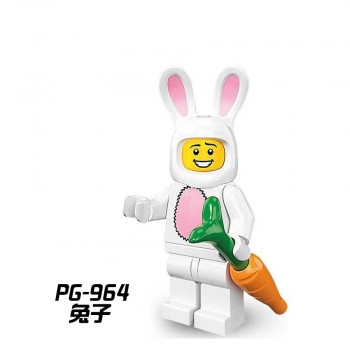 Single Sale Lovely Cartoon Animal Pink Pig Model For Girls Gifts Legoings Doll Minifigured Building Blocks For Children Toys