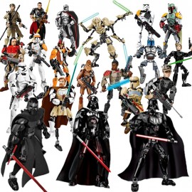 28 Style Star War The Last Jedi Buildable Action Figure Rey Kylo Ren Luke Skywalker Building Block Toy compatible with legoINGly