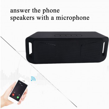 New Car Bluetooth Subwoofer Wireless Bluetooth 4.0 Stereo Subwoofer Speakers TF USB FM Radio Built-in Mic Dual Bass Sound Box