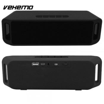 Vehemo SC208 Bluetooth 4.0 Wireless Speaker Stereo Subwoofer Speakers TF USB FM Radio Built-in Mic Dual Bass Sound Box
