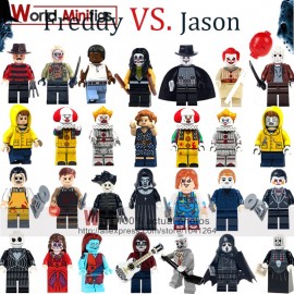 Single legoings Horror Freddy Jason Zombie Building Blocks Halloween Gifts Movie figurines Christmas Toys For Children