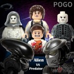 POGO Building Blocks SuperHero Single Sale Prometheus Alien Predator monster ET Legoings mini dolls figures Children Toys Gift