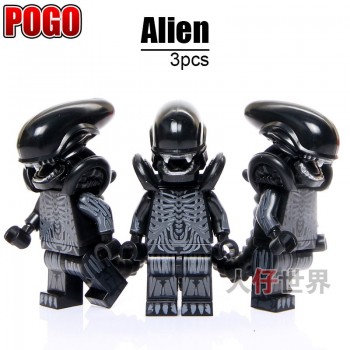 POGO Building Blocks SuperHero Single Sale Prometheus Alien Predator monster ET Legoings mini dolls figures Children Toys Gift