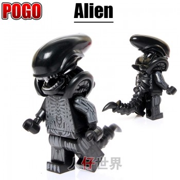 POGO Building Blocks SuperHero Single Sale Prometheus Alien Predator monster ET Legoings mini dolls figures Children Toys Gift