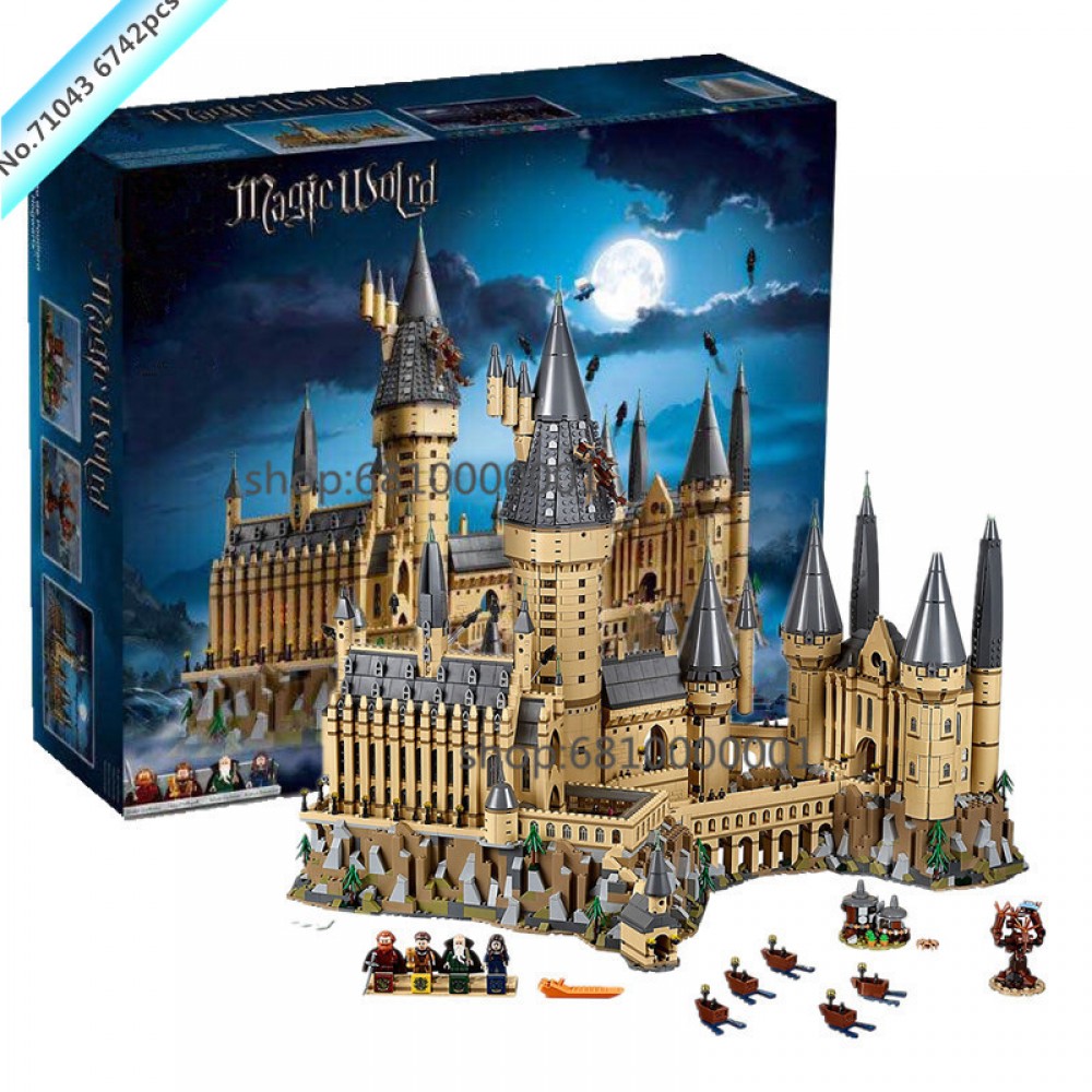 Harri Potter movie Series Hogwarts Castle Great Wall Set Building Blocks Bricks Compatible 71043 Legoingly Model Building Toys