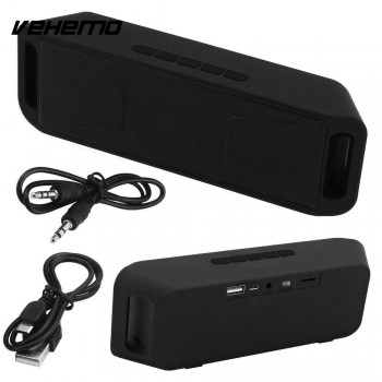 Vehemo SC208 Bluetooth 4.0 Wireless Speaker Stereo Subwoofer Speakers TF USB FM Radio Built-in Mic Dual Bass Sound Box