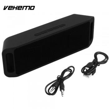 Vehemo SC208 Bluetooth 4.0 Wireless Speaker Stereo Subwoofer Speakers TF USB FM Radio Built-in Mic Dual Bass Sound Box