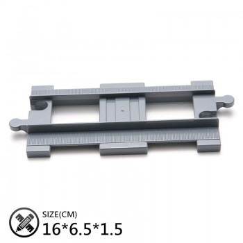 Vehicle track Sets Bricks Railway Big rail Building Blocks trailer track accessory DIY Child Toys Compatible with Duplo Car Gift