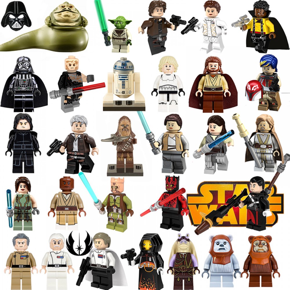 Single Sale Legoing Star Wars Building Blocks Han Solo Anakin Darth Vader Yoda Jar Jar R2d2 Legoing Starwars Figures Fun Kid Toy