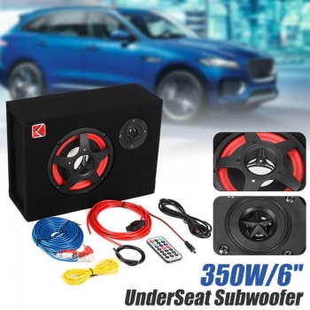 6 Inch 350W Under-Seat Car Active Subwoofer Speaker Stereo Bass Audio Powered Car Subwoofers Amplifier Active Car Subwoofer