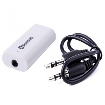 1PC Free Shipping Bluetooth Music Receiver 3.5mm Bluetooth Adapter Bluetooth Audio Receiver USB Powered Car Speaker White
