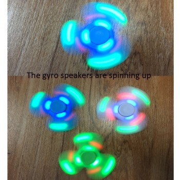 I Key Buy 1PC ABS Glowing Gyro With Bluetooth Speaker Charging Rotary Music Player Flashing Light Speakers Decompression Toys