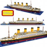 1860 pcs NO match legoeings RS titanic cruise ship model boat DIY building Diamond Blocks Kit children kids toys Christmas gifts
