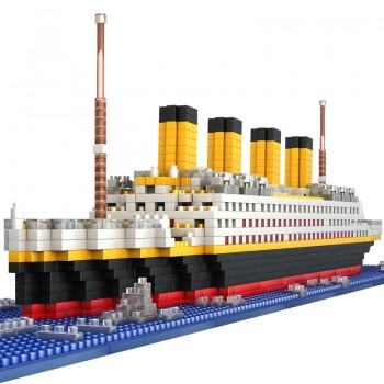 1860 pcs NO match legoeings RS titanic cruise ship model boat DIY building Diamond Blocks Kit children kids toys Christmas gifts