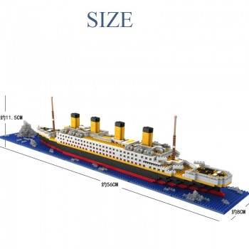 1860 pcs NO match legoeings RS titanic cruise ship model boat DIY building Diamond Blocks Kit children kids toys Christmas gifts