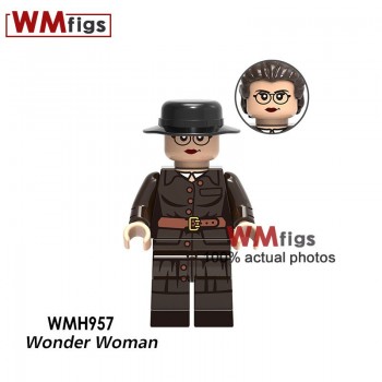 Single Cowboy Legoings Western Cowboy with Hat Guns Robocop Swat Police Force Figures Building Blocks Toys for Children Gift