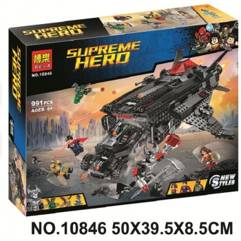 10846 Marvel Avengers DC Super Heroes Batman Flying Fox Batmobile Airlift Attack Building Block Brick Toy Compatible Legoings