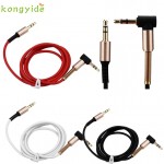 pretty 3.5mm Jack Elbow Male to Male Stereo Headphone Car Aux Audio Extension Cable jy18