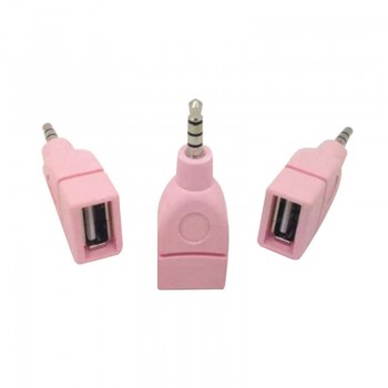 Car Accessories Converter Adapter USB 2.0 Female to 3.5mm Male AUX Audio Durable Car Plug Jack Car Converter Plug