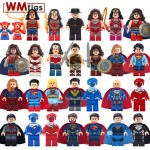 Single DC Luthor Superman Electric Red Legoingly Wonder Woman Super Heroes Super Girl Building Blocks Toys for Children Gift