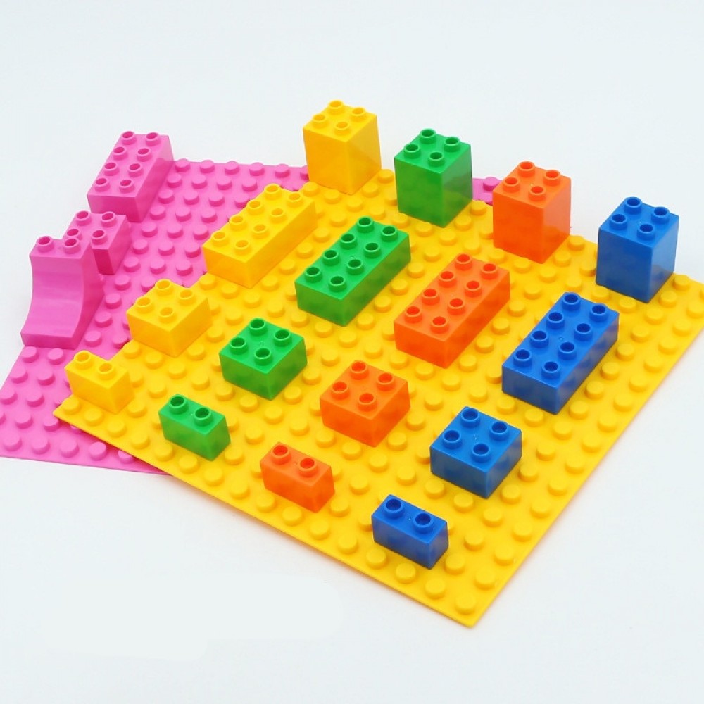 Single Sale Large Particle Diy Building Block Accessories Colorful Base Plate Compatible with Legoingly Duplo Toys for Baby Gift