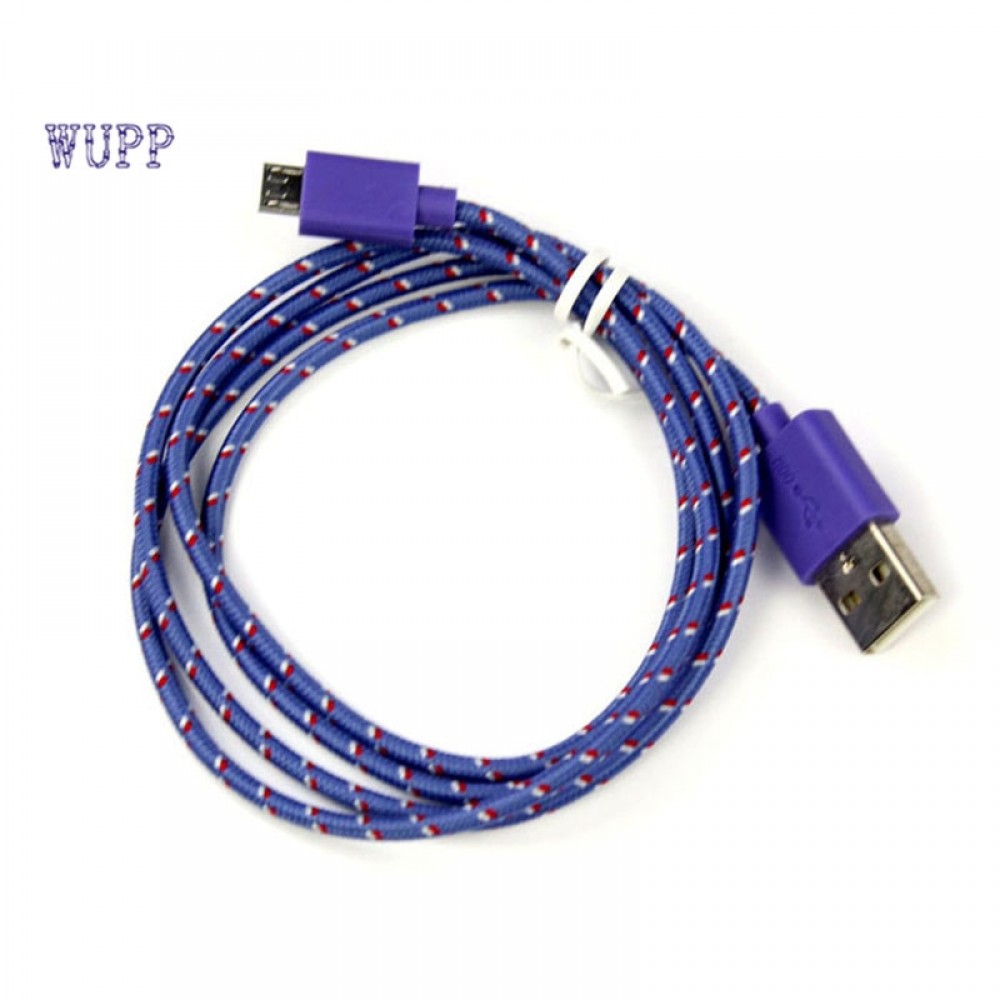 2017 Cable AutoHemp Rope Micro USB Charger Charging Sync Data Cable Cord for HTC for Nokia for Samsungcar-styling car stylingAA