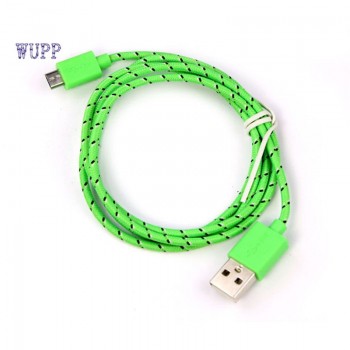2017 Cable AutoHemp Rope Micro USB Charger Charging Sync Data Cable Cord for HTC for Nokia for Samsungcar-styling car stylingAA