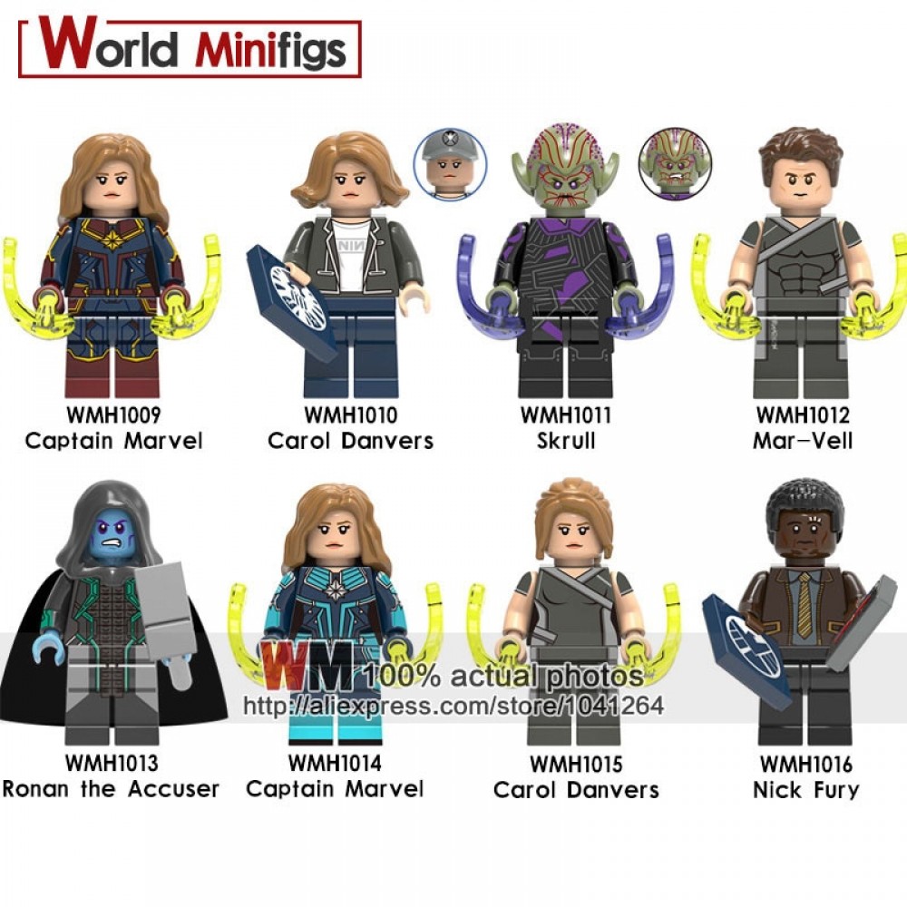 Single Sale Super Heroes Avengers 4 Endgame Captain Marvel Carol Danvers Ronan Accuser Spider-Ham Building Blocks Kids Gifts