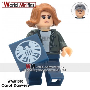 Single Sale Super Heroes Avengers 4 Endgame Captain Marvel Carol Danvers Ronan Accuser Spider-Ham Building Blocks Kids Gifts