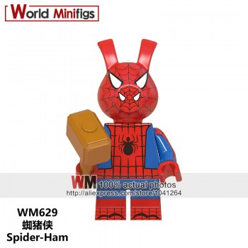 Single Sale Super Heroes Avengers 4 Endgame Captain Marvel Carol Danvers Ronan Accuser Spider-Ham Building Blocks Kids Gifts