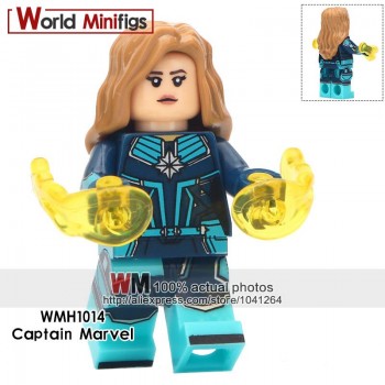 Single Sale Super Heroes Avengers 4 Endgame Captain Marvel Carol Danvers Ronan Accuser Spider-Ham Building Blocks Kids Gifts
