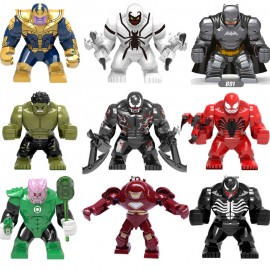 Big Size Marvel Venom Hulk Figures Riot Carnage Obsidian Green Lantern Building Blocks Toy Compatible with Legoing For Children