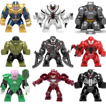 Big Size Marvel Venom Hulk Figures Riot Carnage Obsidian Green Lantern Building Blocks Toy Compatible with Legoing For Children