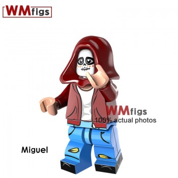 Single Coco Anime Legoingly Movie Figures Miguel Skeleton with Guitar Skull Ghost Model Building Blocks Toys for Children Gifts