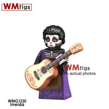 Single Coco Anime Legoingly Movie Figures Miguel Skeleton with Guitar Skull Ghost Model Building Blocks Toys for Children Gifts
